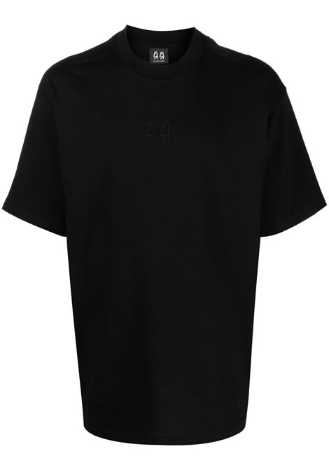 T-shirt con logo ricamato in nero - uomo 44 LABEL GROUP | B0030231FA141P225