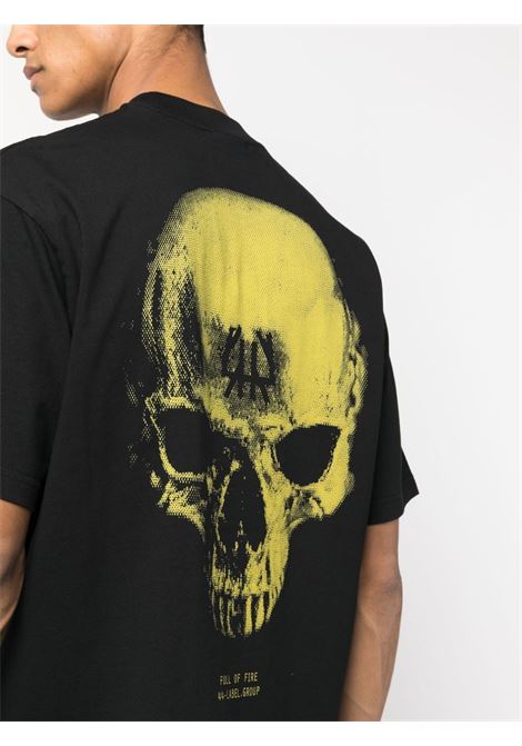 T-shirt con stampa Skull in nero - uomo 44 LABEL GROUP | B0030231FA141P228