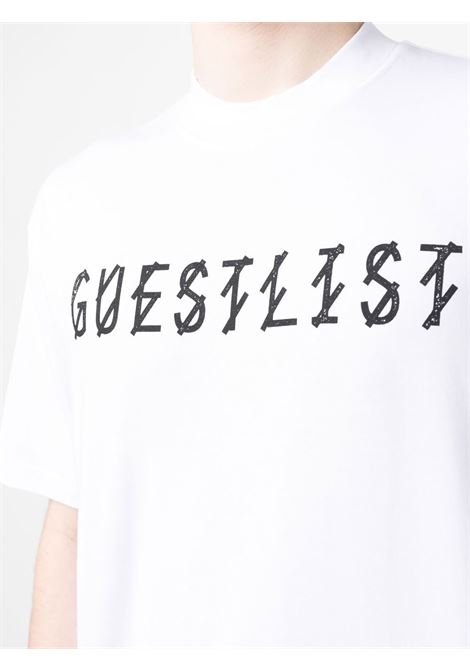 T-shirt con logo ricamato in bianco - uomo 44 LABEL GROUP | B0030231FA141P257