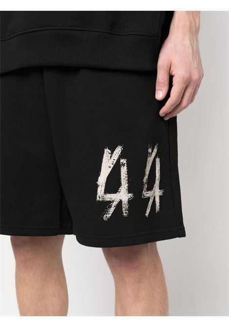 Black logo-print detail bermuda shorts - men 44 LABEL GROUP | B0030290FA139P239