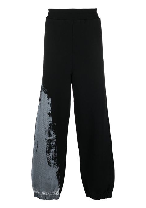 Black abstract-print track trousers - men A-COLD-WALL* | ACWMB189BLK