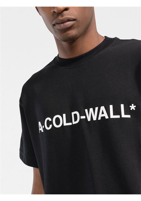 Black logo-print T-shirt - men A-COLD-WALL* | ACWMTS092BLK