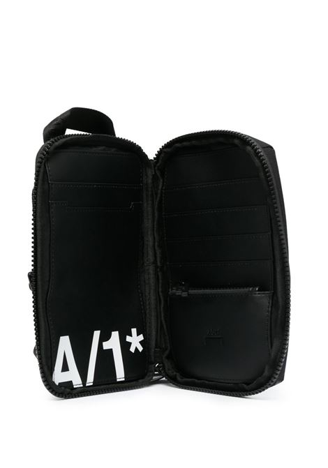Black logo-patch messenger bag - men A-COLD-WALL* | ACWUG092BLK