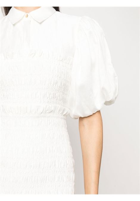 White smocked waist puff-sleeve dress - women ACLER | AL2210023DIVRY