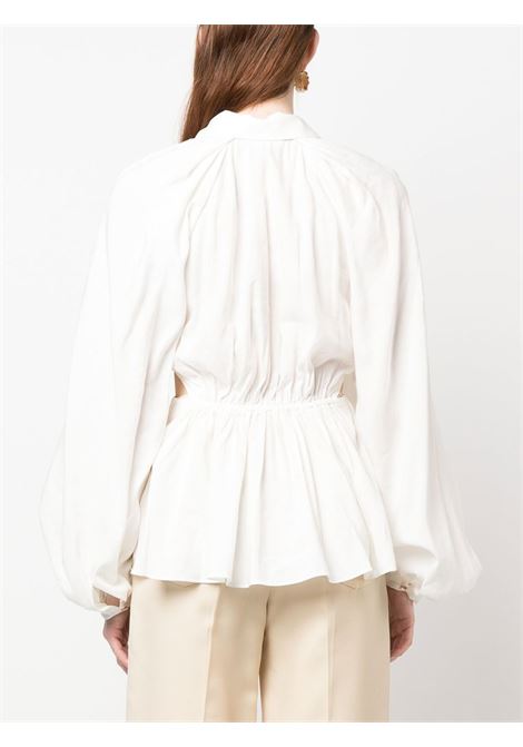 Camicia con dettagli cut-out in bianco - donna ACLER | AS2210005TIVRY