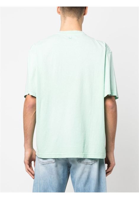Mint green chest logo-patch detail T-shirt - unisex ACNE STUDIOS FACE | CL0163BM7