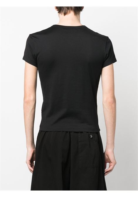 Black short-sleeve round-neck T-shirt -  unisex ACNE STUDIOS FACE | CL0203900