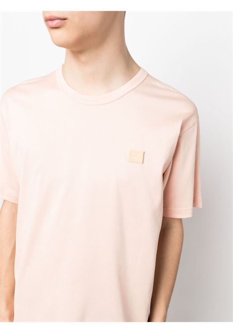 T-shirt a maniche corte con placca logo in rosa - unisex ACNE STUDIOS FACE | CL0205AD5