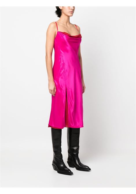 Pink and red contrasting details dress in pink- women  ACNE STUDIOS | A20500ACT