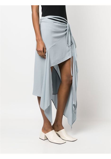 Blue draped asymmetric midi skirt - women ACNE STUDIOS | AF0319228