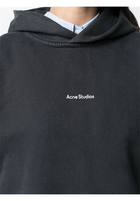 Black logo-print sweatshirt - women ACNE STUDIOS | AI0083900