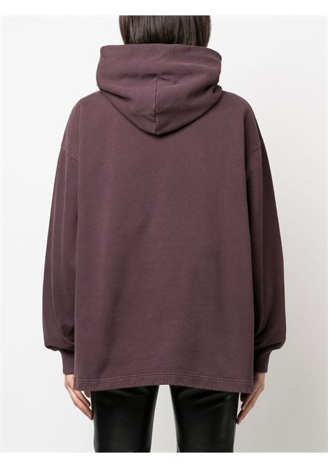 Purple logo-print oversized sweatshirt - women ACNE STUDIOS | AI0083AD6