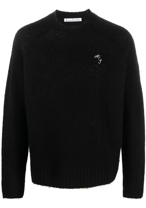Maglione con ricamo in nero - uomo ACNE STUDIOS | B60265969