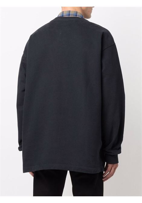Black logo-print sweatshirt - unisex ACNE STUDIOS | BI0138900