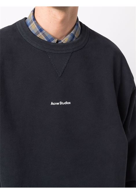 Black logo-print sweatshirt - unisex ACNE STUDIOS | BI0138900