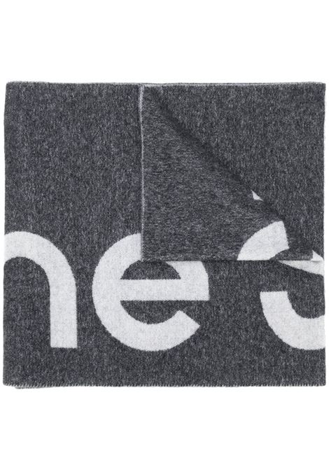 Black and grey logo jacquard scarf - unisex ACNE STUDIOS | CA0104900