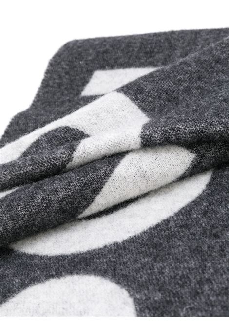 Black and grey logo jacquard scarf - unisex ACNE STUDIOS | CA0104900