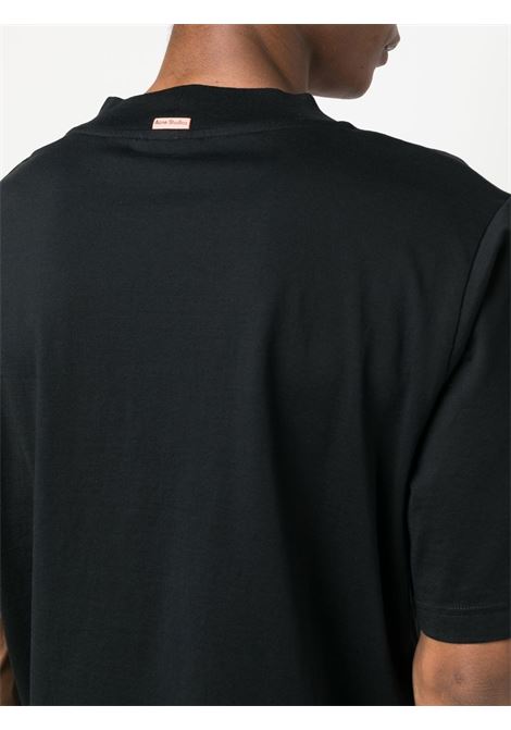 Black logo-embroidered t-shirt - unisex ACNE STUDIOS | CL0195900