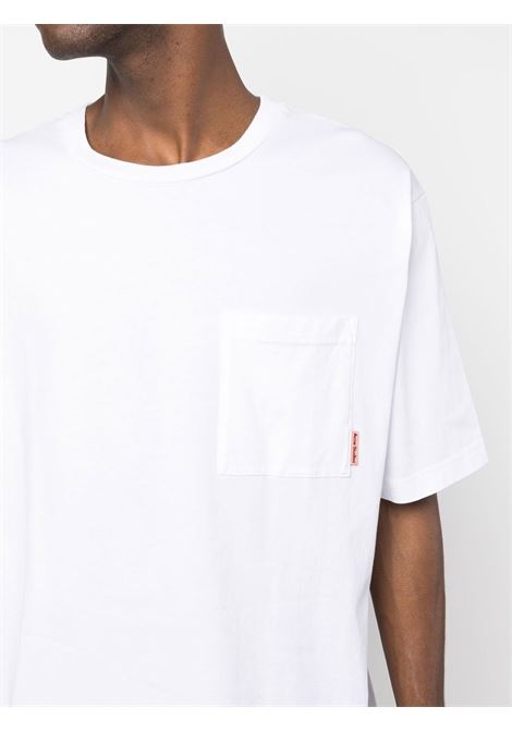 T-shirt con taschino in bianco - unisex ACNE STUDIOS | CL0198183