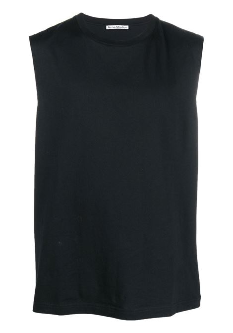 Black logo-tag vest top - unisex ACNE STUDIOS | CL0199900