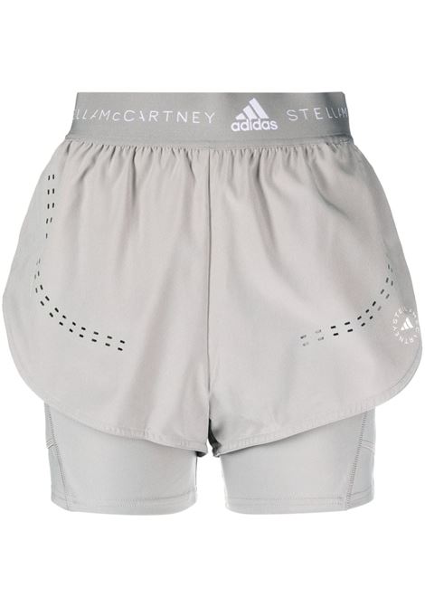 Light grey True purpose layered shorts - women ADIDAS BY STELLA MC CARTNEY | HR8217GRY
