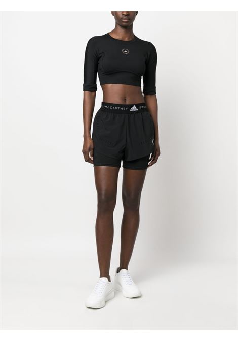 Black True purpose layered shorts - women ADIDAS BY STELLA MC CARTNEY | HS4258BLK