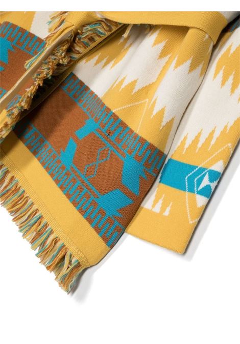 Multicolour intarsia-knit belted cardigan - kids ALANUI KIDS | LGHB002S23KNI0020118