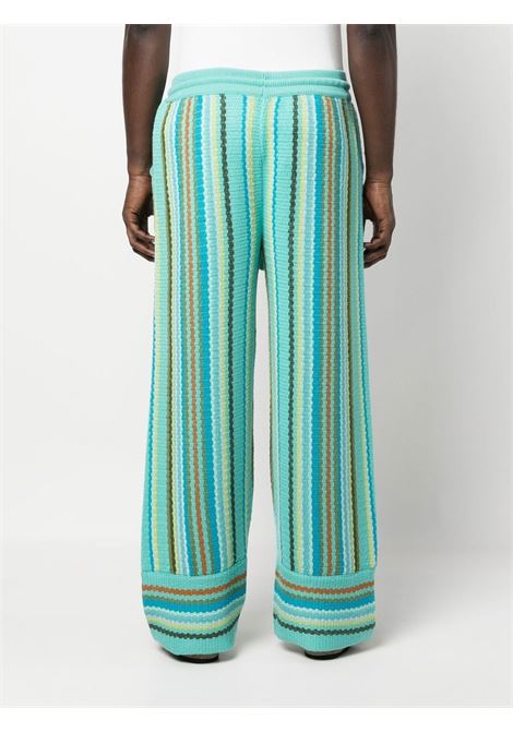 Pantaloni a righe con coulisse in multicolore - uomo ALANUI | LMHG013S23KNI0024084