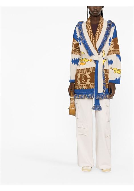 Multicolored tweety belted cardigan - women  ALANUI | LWHB064S23KNI0110360