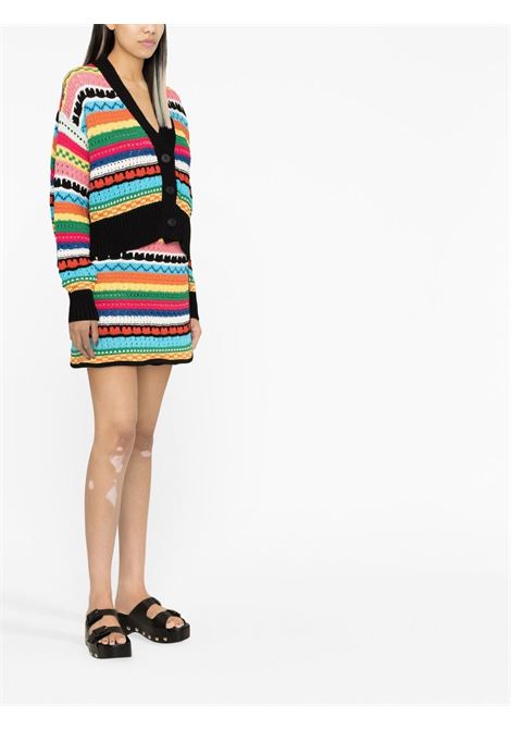 Multicolour Over the Horizon crochet miniskirt - women ALANUI | LWHL008S23KNI0011084