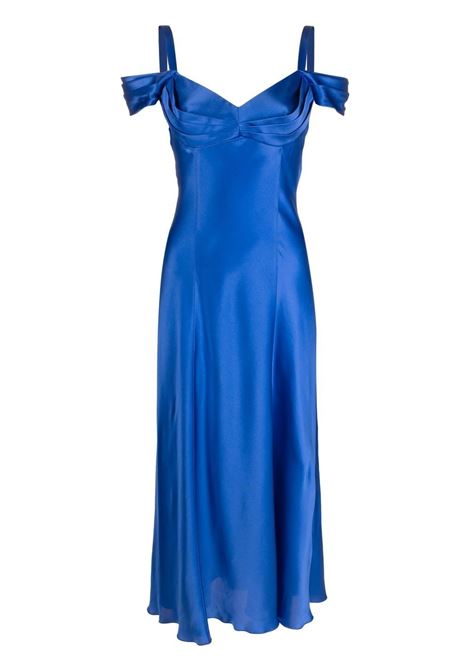 Blue satin-finish evening dress - women  ALBERTA FERRETTI | A040316170299