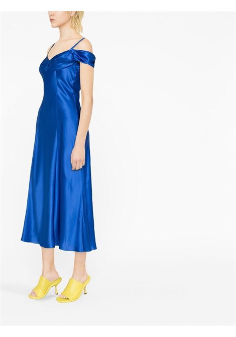 Blue satin-finish evening dress - women  ALBERTA FERRETTI | A040316170299