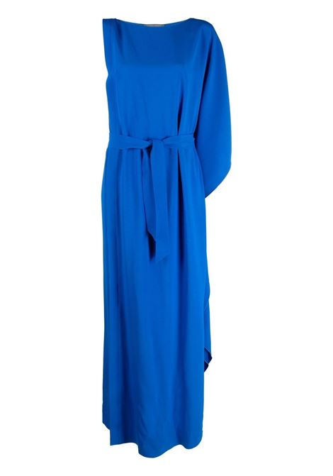 Blue one-shoulder draped maxi dress - women ALBERTA FERRETTI | A041816180299