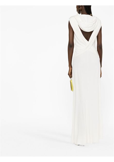 White drape-detail maxi dress - women ALBERTA FERRETTI | A043501270002