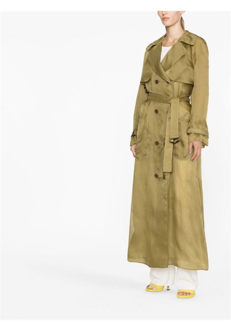 Green belted trench coat - women ALBERTA FERRETTI | A060801540436
