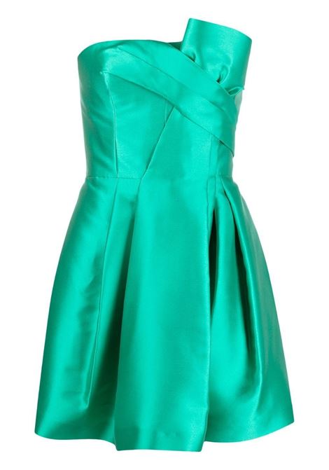 Green gathered-detail strapless minidress - women  ALBERTA FERRETTI | V041516200382