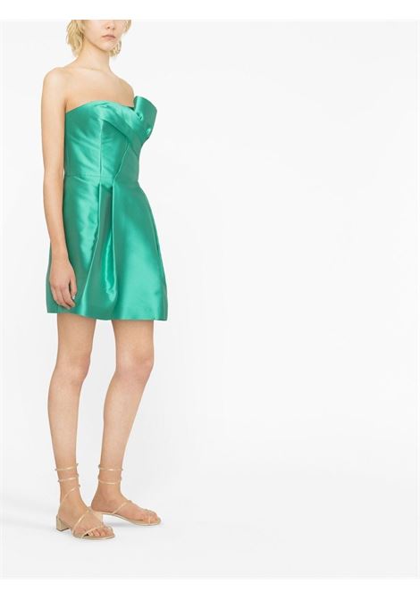 Green gathered-detail strapless minidress - women  ALBERTA FERRETTI | V041516200382