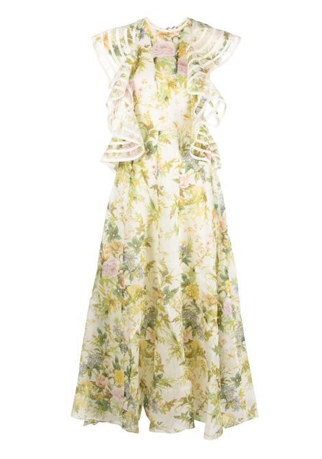 Multicolour Eden ruffled floral-print dress - women ALEMAIS | 1139DMLT