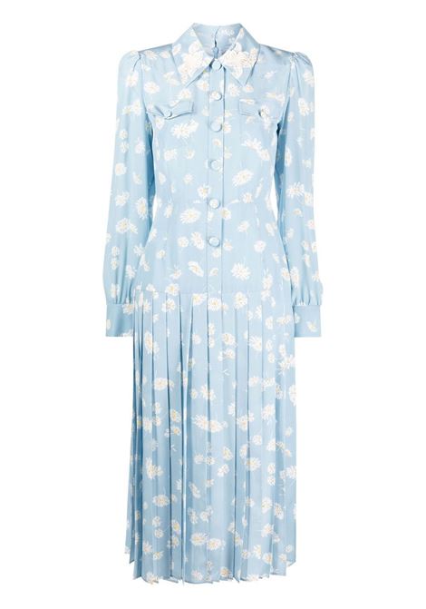 Blue daisy-print shirt dress - women ALESSANDRA RICH | FAB3188F37731874