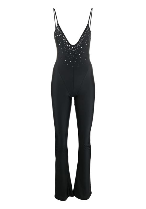 Black crystal-embellished jumpsuit - women ALESSANDRA RICH | FAB3298F3950900