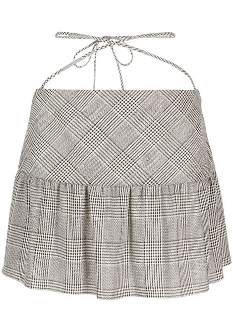Black and grey check-pattern mini skirt - women ALESSANDRA RICH | FAB3323F3926900