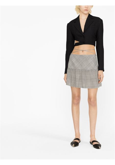 Black and grey check-pattern mini skirt - women ALESSANDRA RICH | FAB3323F3926900