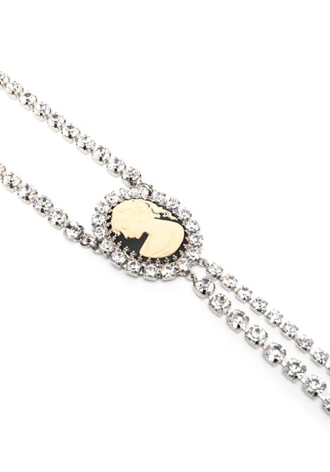 Silver gemstone-appliqu? crystal-embellished belt - women ALESSANDRA RICH | FABA2943J014001