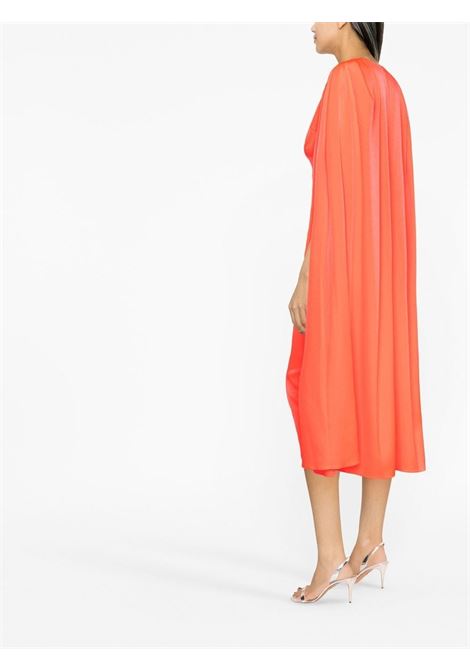 Coral cape design slim-cut dress - women ALEX PERRY | D935CRL