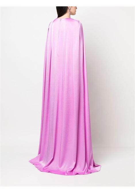 Purple V-neck cape gown - women ALEX PERRY | D936ORCHD
