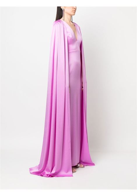 Purple V-neck cape gown - women ALEX PERRY | D936ORCHD