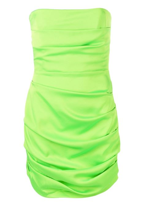 Apple green Colten pleated strapless minidress - women ALEX PERRY | D972APPL