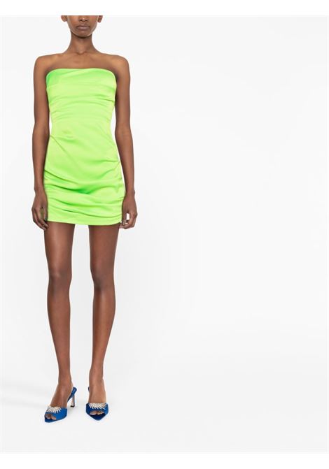 Apple green Colten pleated strapless minidress - women ALEX PERRY | D972APPL