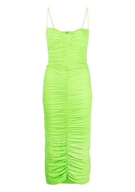 Green ruched midi dress - women ALEX PERRY | D992APLL