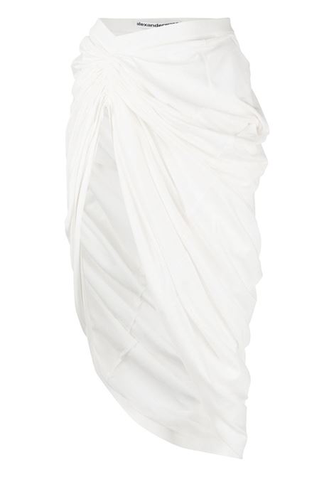 White asymmetric midi skirt - women ALEXANDER WANG | 1CC1235250102